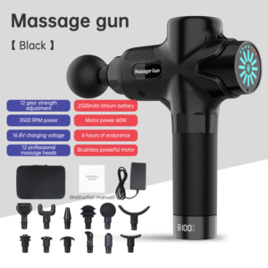 24V Lcd Touch Adjustment 12 Gears Lcd Screen Sports Muscle Deep Tissu Fascia Mini Massage Gun With Lcd Display