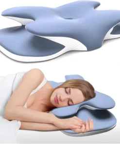 Ice Silk Pillowcase Ergonomic Cervical Pillow Memory Foam Pillow Neck Pain Relief Comes Adjustable Home for Back Side Sleepers