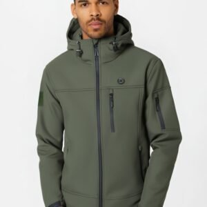 New intelligent constant temperature heating jacket for autumn and winter, soft shell cotton jacket, USB powered windproof and warm mountaineering suit