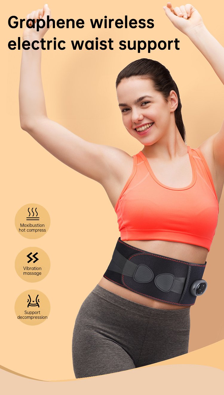 556874166 Electric Heating Waist Massage Belt Back Support Warm Hot Compress Palace Physiotherapy Waist Electric Abdominal Massager - Image 20