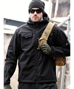 Tactical jacket for men in autumn thick and warm outdoor military enthusiast waterproof hooded mountaineering suit