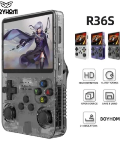 BOYHOM R36S Retro Handheld Video Game Console Linux System 3.5 Inch IPS Screen R35s Pro Portable Pocket Video Player 64GB Games