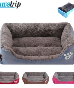 S-3XL 9 Colors Paw Pet Sofa Dog Beds Waterproof Bottom Soft Fleece Warm Cat Bed House Pet comfy house
