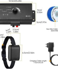 Wireless Invisible Dog Fence - Remote Control, Beep/Shock Collar, Outdoor Training