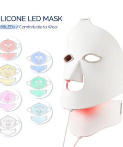 Silicone beauty mask LED photon rejuvenation facial mask instrument red and blue light large row light spectrometer