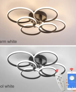 Modern led Chandelier for bedroom studyroom Remote control+App dimming 90-260V lampara techo modern chandelier light fixtures