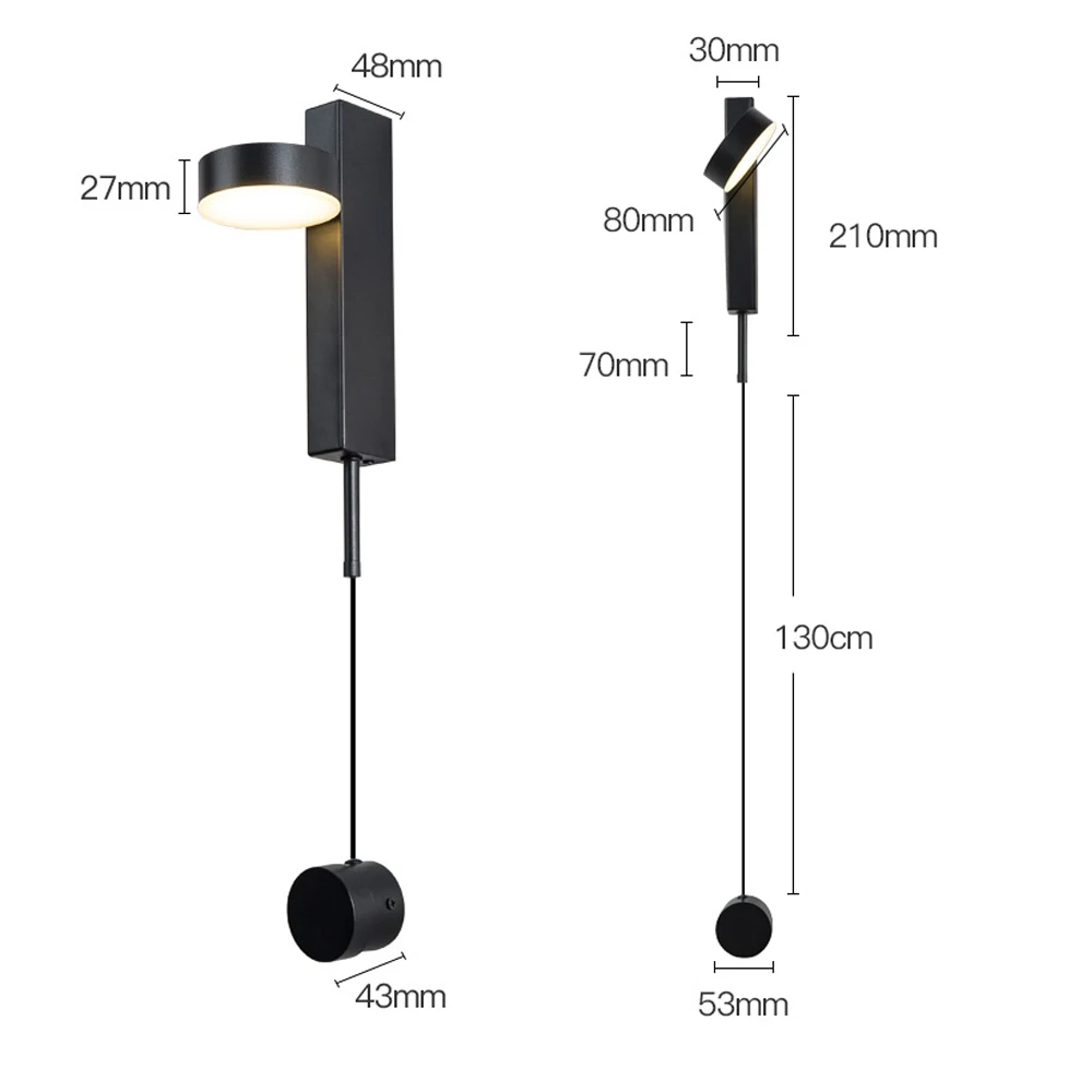 557063986 Modern LED Wall Lamp with Dimmable Switch for Living room Art Wall Light Nordic Wall Lighting Fixtures Indoor Decoration - Image 2