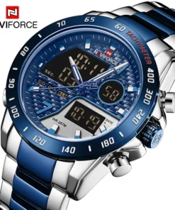 NAVIFORCE Luxury Brand Men's Wrist Watch Military Digital Sport Watches For Man Steel Strap Quartz Clock Male Relogio Masculino