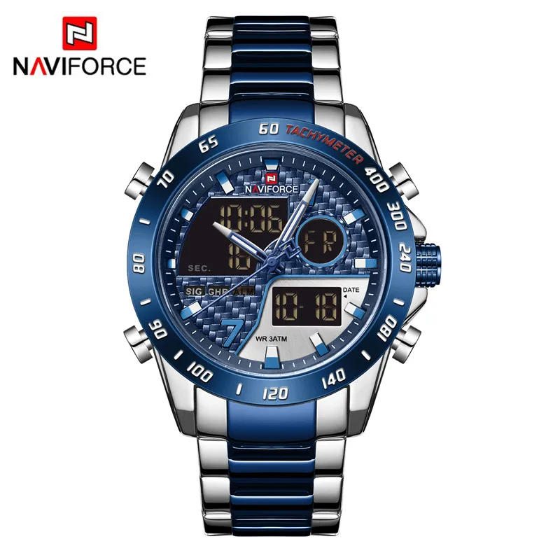 557045136 NAVIFORCE Luxury Brand Men's Wrist Watch Military Digital Sport Watches For Man Steel Strap Quartz Clock Male Relogio Masculino - Image 7