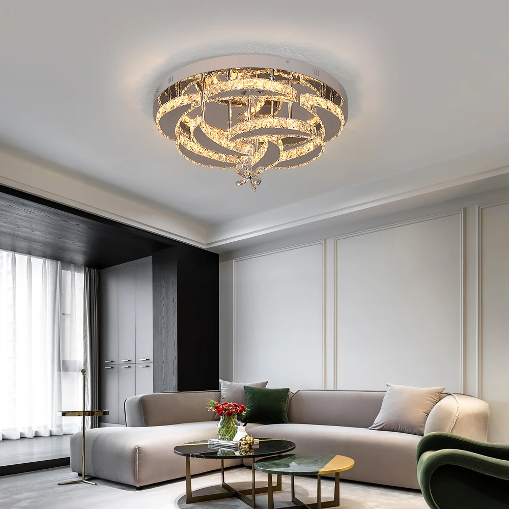 557056958 Modern Chandelier Ceiling Lamp K9 Luxury Crystal Led Living Dining Room Decor Pendant Light RC Dimmable Luminaire Home Fixture - Image 4