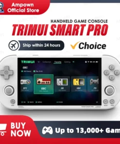Trimui Smart Pro Handheld Game Console 4.96''IPS Screen Linux System Joystick RGB Lighting Smartpro Retro Video Game Player Gift