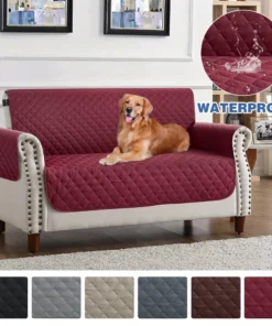 1pc Waterproof Pet-Friendly Sofa Cover with Diamond Pattern Design - Easy Clean, Modern Slipcover for Living Room & Office Decor