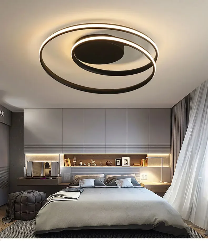557058949 New Arrival Acrylic Ceiling Lights LED Lamp For Living Room Bedroom Study Room White black color surface mounted Ceiling Lamp - Image 7