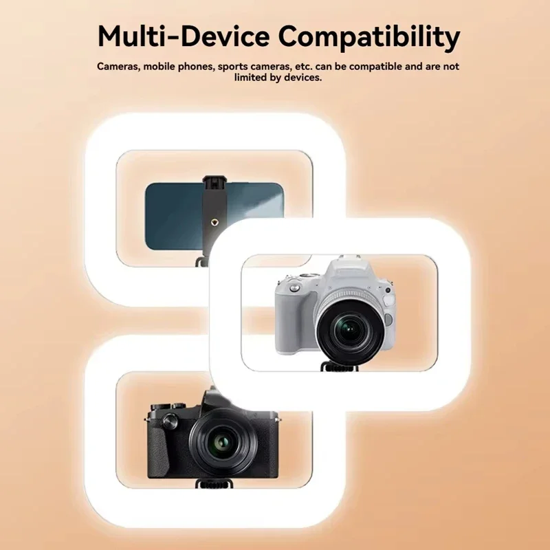 557464742 Portable Handheld LED Ring Fill Light USB Rechargeable Selfie Lamp for Phone Camera Makeup Live Broadcast Tiktok YouTube Video - Image 2