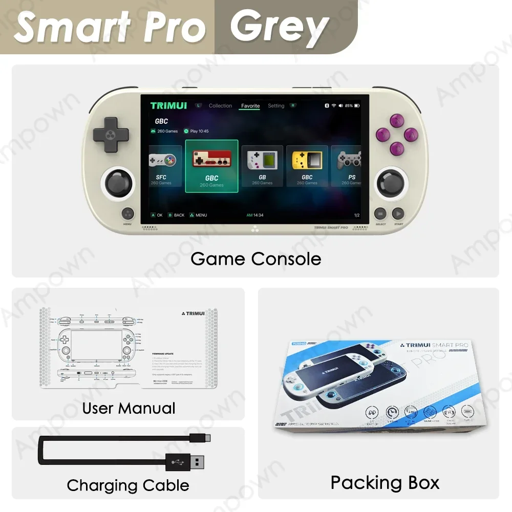 557212921 Trimui Smart Pro Handheld Game Console 4.96''IPS Screen Linux System Joystick RGB Lighting Smartpro Retro Video Game Player Gift - Image 9