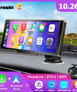 10.26" Carplay Screen for Car,Wireless CarPlay & Android Auto Multimedia Video Player, Universal Car Radio, BT AUX FM Car Stereo