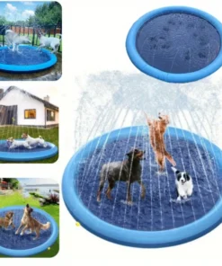 Heavy-Duty Outdoor Pet Bathing Basin – Spray Function & Non-Slip Mat | Multi-Functional Dog Water Play Tub for Summer Bathing