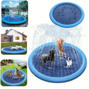 Heavy-Duty Outdoor Pet Bathing Basin – Spray Function & Non-Slip Mat | Multi-Functional Dog Water Play Tub for Summer Bathing