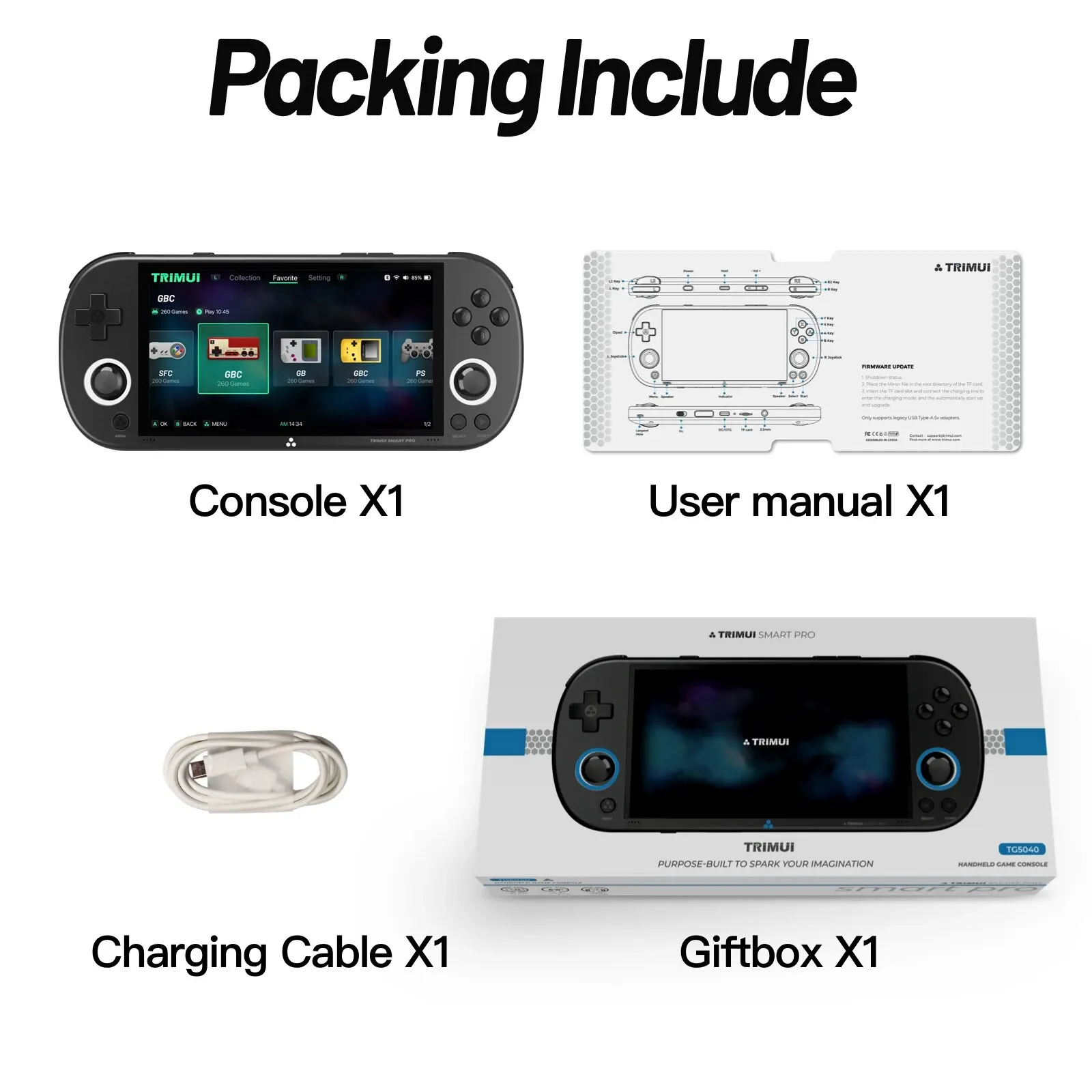 557212669 Trimui Smart Pro Handheld Game Console 4.96''IPS Screen Linux System Joystick RGB Lighting Smartpro Retro Video Game Player Gift - Image 9