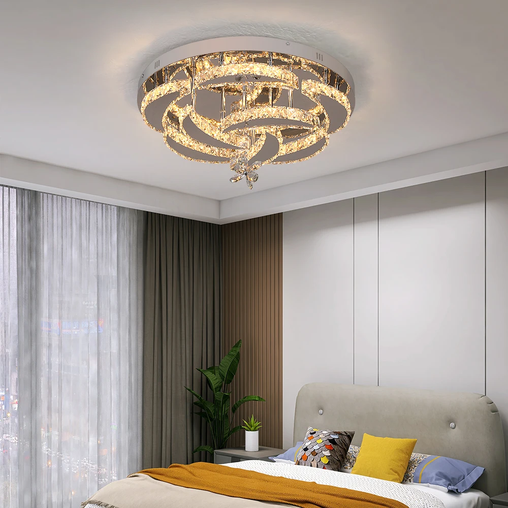557056956 Modern Chandelier Ceiling Lamp K9 Luxury Crystal Led Living Dining Room Decor Pendant Light RC Dimmable Luminaire Home Fixture - Image 2
