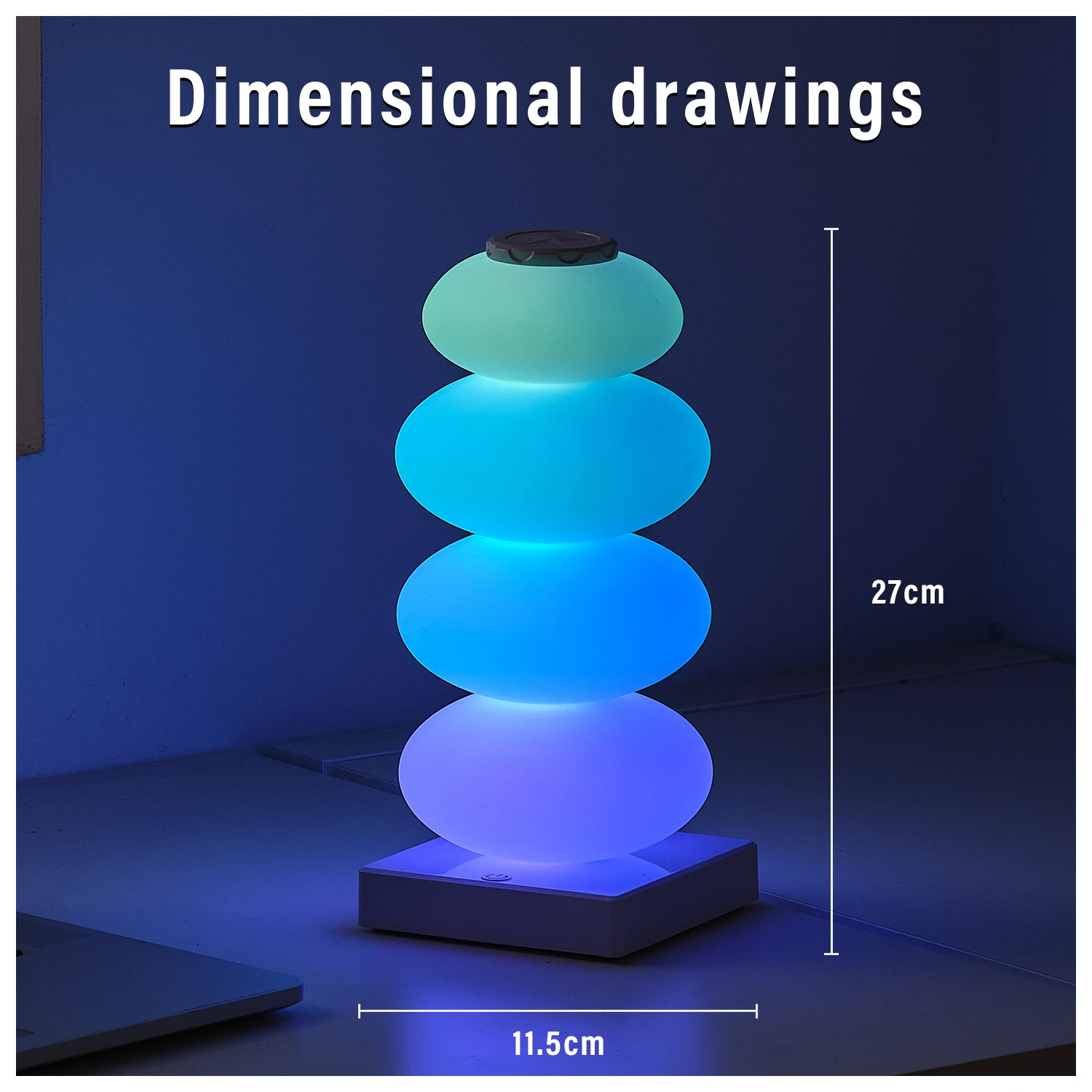 557296091 Bedroom bedside table decorative light DIY color changing table lamp RGB 16 color LED light touch switch Multi step light - Image 6
