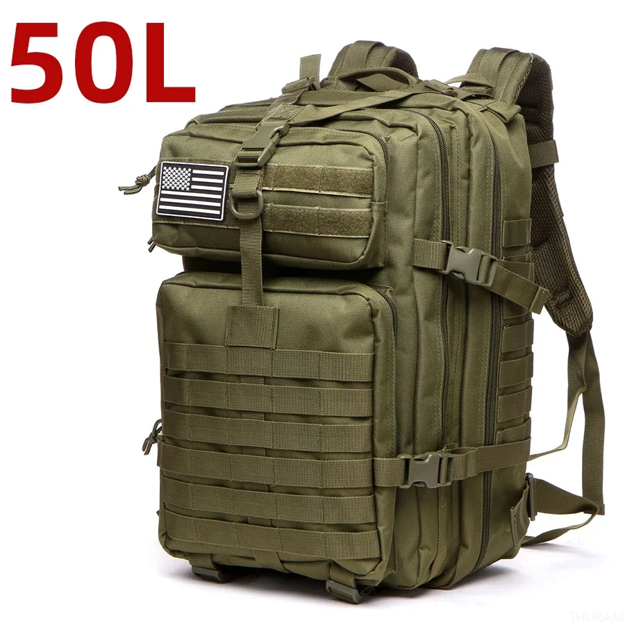 557245493 25L/50L Sturdy Nylon Waterproof Tactical Sports Trekking Fishing Hunting Camping Hiking Bag Backpack Outdoor Rucksacks - Image 7