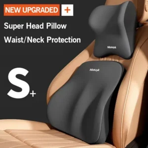 New upgraded Car Headrest Lumbar Support Memory Foam Cushion Super Head Pillow Comfortable Cushion Backrest Car Accsesories