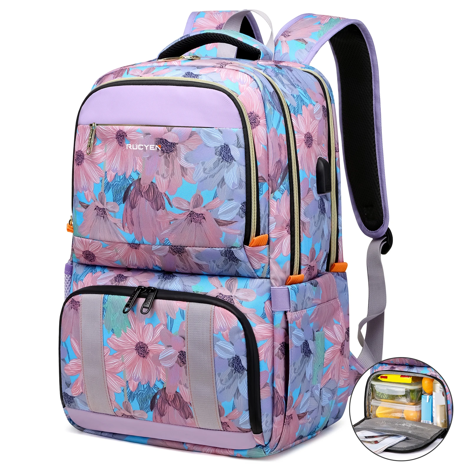 557324852 Lunch Backpack Insulated Cooler Picnic Bag Multifunctional Travel Bag Large Capacity Outdoor Picnic Camping Waterproof Backpack - Image 11