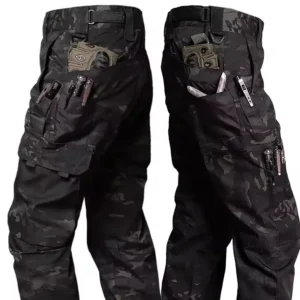 Multi-pocket Work Pants Men Waterproof Straight-leg Cargo Pants Outdoors Wear-resistant Hiking Casual Pants Spring Male Joggers