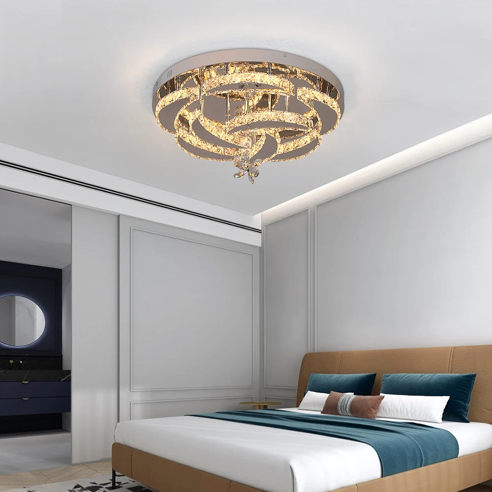 557056957 Modern Chandelier Ceiling Lamp K9 Luxury Crystal Led Living Dining Room Decor Pendant Light RC Dimmable Luminaire Home Fixture - Image 3