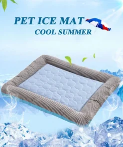 Cooling Pad Bed for Dogs Cats Puppy Kitten Cool Mat Pet Blanket Ice Silk Material Soft for Summer Sleeping Pink Blue Breathable
